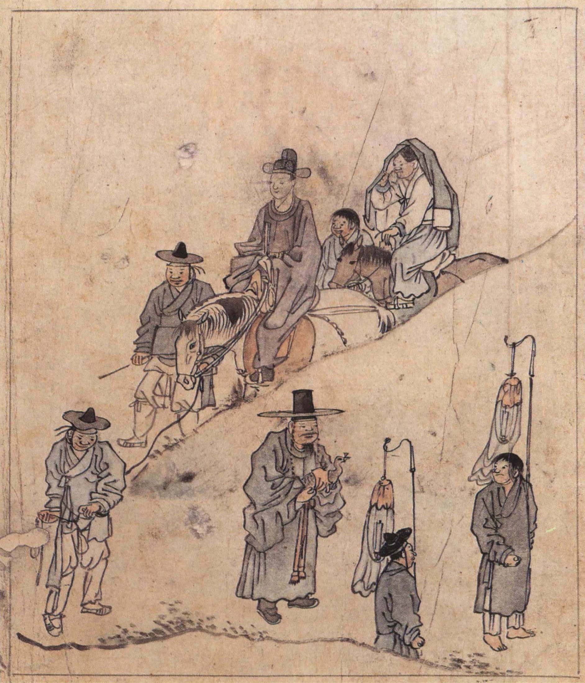 김홍도 신행 (The Bride's Procession)